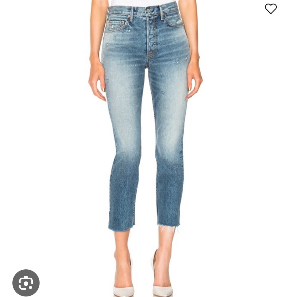 GRLFRND Karolina Recycled Cotton Blend RawHem Button Fly Jeans in Light Years 24
